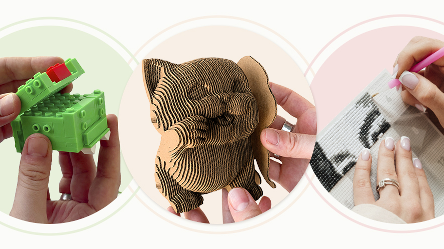 Building a QBRIX kit — hands and pieces